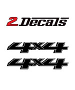 GMC Sierra 4x4 Truck Black Blackout Decals Bedside Replacement Stickers/Set of 2