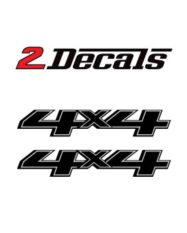 GMC Sierra 4x4 Truck Black Blackout Decals Bedside Replacement Stickers/Set of 2