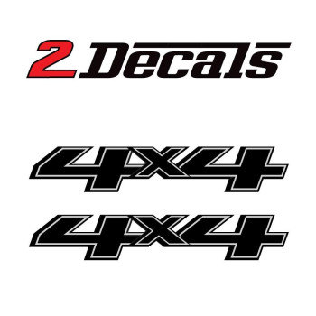 GMC Sierra 4x4 Truck Black Blackout Decals Bedside Replacement Stickers/Set of 2