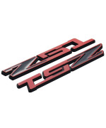 2Pcs Z51 Emblem Badge 3D Nameplate Letter Replacement For C5 C6 C7 Corvette (Red)