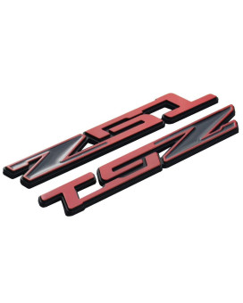 2Pcs Z51 Emblem Badge 3D Nameplate Letter Replacement For C5 C6 C7 Corvette (Red)