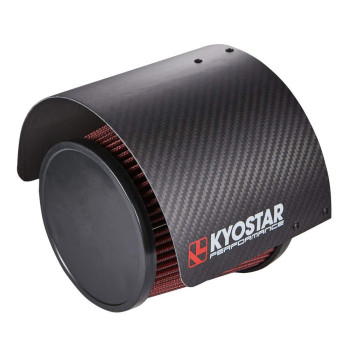 Kyostar 100% Real Carbon fiber Air Filter Heat Shield Cover Universal Air Intake Filter Cover for 2.5-3.5 Cone Filter