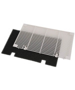 PIT66 RV A/C Ducted Duo-Therm Air Grille, Compatible with Dometic 3104928.019, Replace A-Conditioner Grill with Filter Pad - Polar White