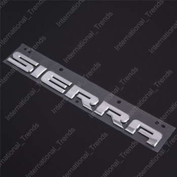 One Pcs Sierra Emblem Nameplate Truck Front Door Tailgate Compatible with 2007-2020 Sierra (Silver)