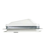 Ventline V2119-601-00 Ventadome V2119 Series Radius Corner Powered Ventilator 12V DC - White Lid, Polar White Screen