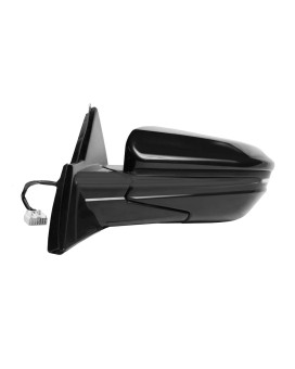 Fit System Driver Side Mirror for HONDA Civic Hatchback, (textured black w/PTM cover, w/turn signal, foldaway), w/o camera, w/o chrome trim, L, HP (63636H)