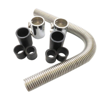 Gxcdizx 24 Stainless Steel Radiator Flexible Coolant Water Hose Kit with Caps Universal