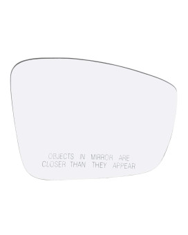 Passenger Right Side Mirror Glass Assembly With Plastic Back Plate Heated Compatible with VW Volkswagen 2011-2018 Jetta MK6, 2012-2015 Passat B7, 2012-2018 Beetle Classic