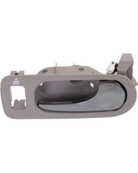 KarParts360 for Buick Lacrosse Interior Door Handle Front, Driver Side Gray Bezel with Chrome Lever (2005-2009) with Door Lock Hole Trim: CX/CXL/CXS GM1352161 15779701