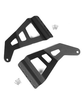 ECOTRIC 50 Straight/Curve Roof LED Light Brackets Compatible with 1997-2003 Ford F-150 Upper Windshield Roof Light Bar Mount Brackets Pair Black