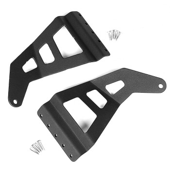 ECOTRIC 50 Straight/Curve Roof LED Light Brackets Compatible with 1997-2003 Ford F-150 Upper Windshield Roof Light Bar Mount Brackets Pair Black