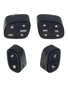 WMPHE Compatible with Steering Wheel Radio Control Switch Buttons Chevy Silverado GMC Sierra 2003-2007 Replace OE  21997738 21997739 1999442 1999443 901-120 901-121 901-122 901-123