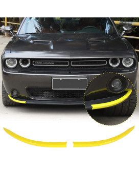 JeCar Front Shovels Cover Decoration Kit Front Deflector Spoiler Bumper Lip Body Shovels Front Bumper Exterior Decals Sticker Accessories for 2015-2020 Dodge Challenger SXT, Yellow