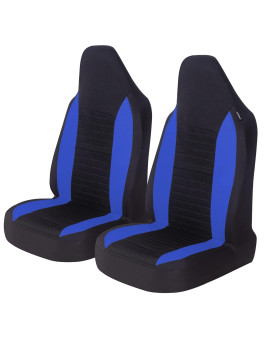 AUTOYOUTH Auto Car Front Seat Covers Bucket Seat Cover Seat Protectors Universal Fit Seat Covers for Sedan, Truck, SUV- Black Blue