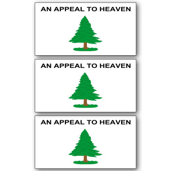 an Appeal to Heaven American Flag Car Magnetic Stickers - Bumper Sticker - Car Stickers & Decal Sticker Magnet - American Made Decals & Bumper Stickers for Car - Truck Decals - 4 X 2.1 (Set of 3)