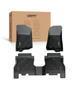 LASFIT Floor Mats Fit for 2018-2024 Jeep Wrangler JL Unlimited 4 Door Only (Not Fit for JK or 4XE), TPE All Weather Car Liners,Custom Fit 1st & 2nd Row Floor Liners, Black
