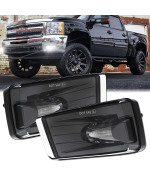 Z-OFFROAD New LED Fog Lights 5202 Bulbs Bumper Driving Lamps for 2007-2014 Silverado 2007-2015 Suburban Tahoe 2007-2013 Avalanche GMC Yukon Pick Up Truck - Black