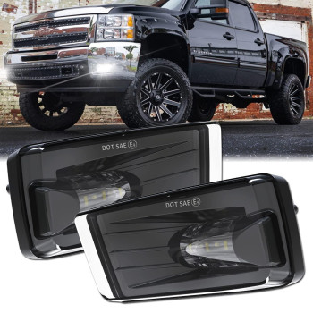 Z-OFFROAD New LED Fog Lights 5202 Bulbs Bumper Driving Lamps for 2007-2014 Silverado 2007-2015 Suburban Tahoe 2007-2013 Avalanche GMC Yukon Pick Up Truck - Black