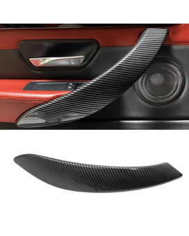 Jaronx ABS Carbon Fiber Door Handle Outer Cover Replacement Compatible with BMW 3 F30/F31 2012-2018 and 4 F32/F33 2014-2017,Carbon Fiber Pattern Left Driver Side Door Handle Cover (Left)