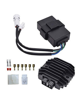 WFLNHB CDI Box Voltage Regulator Rectifier Replacement for Kawasaki Bayou 300 KLF300B 1988-1991 21119-1302 21119-1369