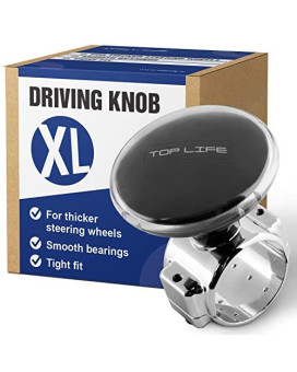 Steering Wheel Knob for Truck - XL Driving Knob For Thick Steering Wheels - Spinner For Heavy Duty, Vans, Pickup Trucks, Semi, Sport and Tuning Steering Wheels - Facilitates Maneuvers