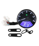 Digital Tachometer Speedometer Odometer Gauge 12000RPM Motorcycle LED Backlight