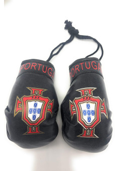 Red Hat Ent Hanging Car Mirror Mini Boxing Gloves (Portugal Black)