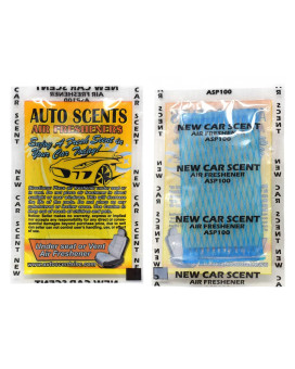 Individually Wrapped - Professional Car Air Freshener Pads - Remove Smells & Add Ambience (15 Per Pack) (New Car)