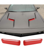 RT-TCZ for Challenger Hood Vents Cover Trim Red for Dodge Challenger 2015 2016 2017 2018 2019 2020 2021 2022 2023 Red Exterior Accessories 2pcs