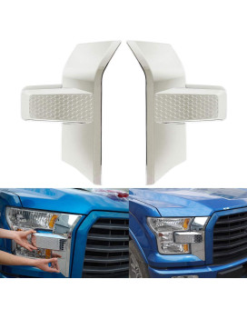 NewYall Front Left and Right Chrome Bumper Headlight Grille Cover Trim