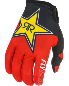 Fly Racing 2021 Lite Gloves - Rockstar (XX-Large) (Black/RED/Yellow)