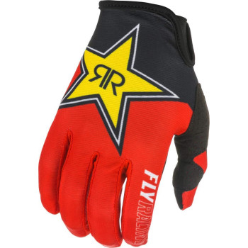 Fly Racing 2021 Lite Gloves - Rockstar (XX-Large) (Black/RED/Yellow)