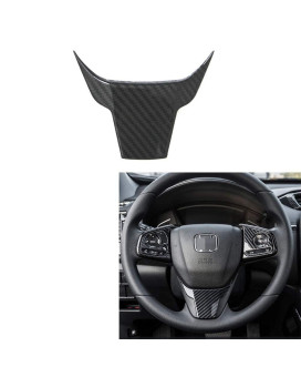 MAXMILO for CR-V Carbon Fiber Steering Wheel Trims Inner Wheel Button Decoration Cover for Honda CRV 2017 2018 2019 2020 2021 (Steering Wheel Button Cover)