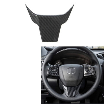 MAXMILO for CR-V Carbon Fiber Steering Wheel Trims Inner Wheel Button Decoration Cover for Honda CRV 2017 2018 2019 2020 2021 (Steering Wheel Button Cover)