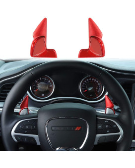 Voodonala Automobile Control Device Shift Paddle Extension for 2015-2022 Dodge Challenger Charger Durango Chrysler 300 Aluminum Red (Not Fit SRT)