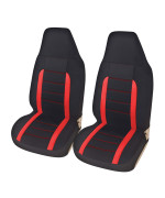 AUTOYOUTH Auto Car Front Seat Covers Bucket Seat Cover Automotive Universal Fit Seat Covers Car Chair Cover Sit Cover for Car Auto Parts Car Seat Accessories - Red