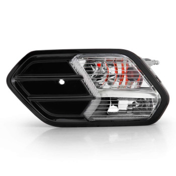 ACANII - For 2017-2019 Ford Escape Bumper Fog Light Driving Signal Lamp w/Gloss Black Cover Assembly Passenger Side