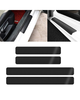 Xotic Tech Car Door Edge Guards Door Sill Protector Film Automotive Anti-Collision Carbon Fiber Vinyl Wrap Stickers for Most Cars Accessories (3D Black 2.7Inch Wide, 2Ft/1.25Ft)