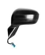Passenger Side Mirror for HONDA Civic, textured black w/PTM cover, foldaway, Power Heated