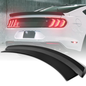 Spec-D Tuning Matte Black Duckbill Style ABS Rear Trunk Spoiler for 2015-2022 Ford Mustang Models