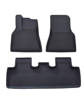 Tesla Model Y Floor Mats 2021 2022 Custom Fit All Weather Car Mats Front & Rear Full Set Liner