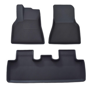 Tesla Model Y Floor Mats 2021 2022 Custom Fit All Weather Car Mats Front & Rear Full Set Liner