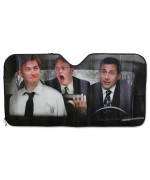 The Office Sunshade 28 x 58 car Protector Featuring Jim, Michael, and Dwight Keep Your car cool Protect Your Interior Officially Licensed by Just Funky