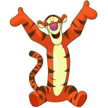 Tigger Bumper Sticker Decals Pooh Sticker Graphic - Auto, Wall, Laptop, Cell, Truck Sticker for Windows, Cars, Trucks