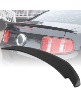 Spec-D Tuning Factory Style Rear Trunk Spoiler Wing Matte Black Compatible with Ford Mustang 2010-2014