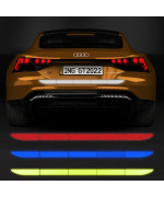 True Line Automotive Rear Trunk Reflective Car Stickers - High-Intensity Car Reflective Stickers - 5 PCS Reflective Stickers for Car, Back Fender Trim Sticker Safety Markers (Silver)