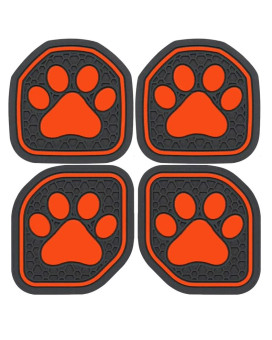 Auovo Auto Cup Holder Inserts Coaster Fit for 2018-2023 Wrangler JL JLU 2020-2023 Gladiator Accessories JT Cup Mat Pad Interior Decoration(4 Pcs Kit)(Orange)