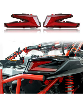 SAUTVS LED Taillights for Can Am X3, Red Rear Brake Stop Lights Tail Lamps for Can-Am Maverick X3 XDS XRS Max Turbo R 2017-2024 Accessories (2PCS, 710004744)