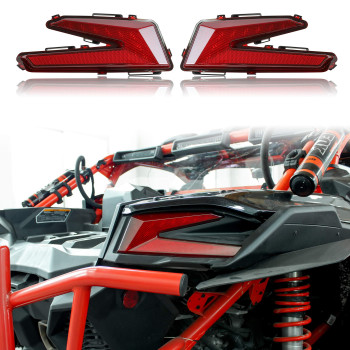 SAUTVS LED Taillights for Can Am X3, Red Rear Brake Stop Lights Tail Lamps for Can-Am Maverick X3 XDS XRS Max Turbo R 2017-2024 Accessories (2PCS, 710004744)