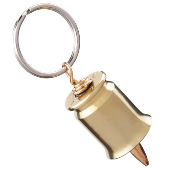 Lucky Shot - Motorcycle Bell Keychain with Imitation .223 Bullet Shaped Ringer Unique Good Luck Charm Gift for Bikers Gremlin Bell Keychain for Motorcycles